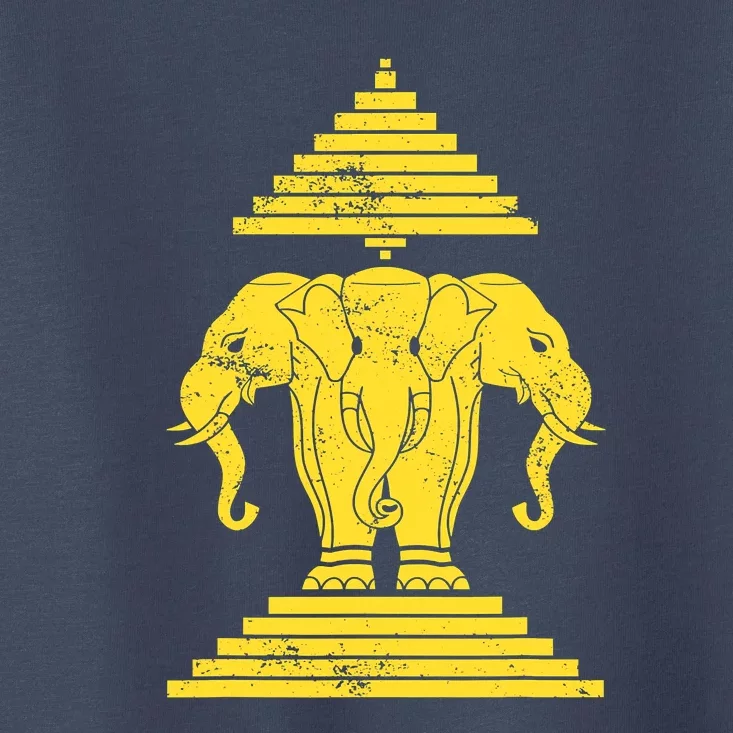 Erawan Laos Kingdom Three Headed Elephant Toddler T-Shirt