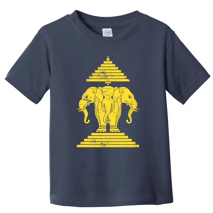 Erawan Laos Kingdom Three Headed Elephant Toddler T-Shirt