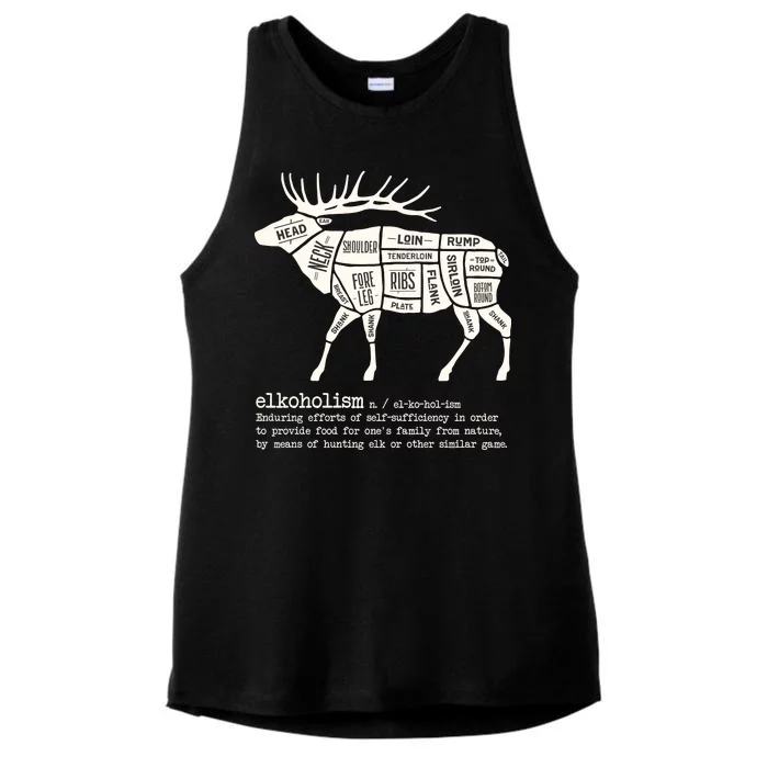 Elkoholism Elk Hunting Ladies Tri-Blend Wicking Tank