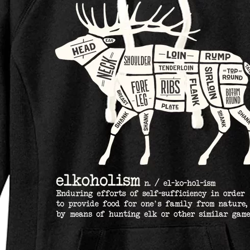 Elkoholism Elk Hunting Women's Fleece Hoodie