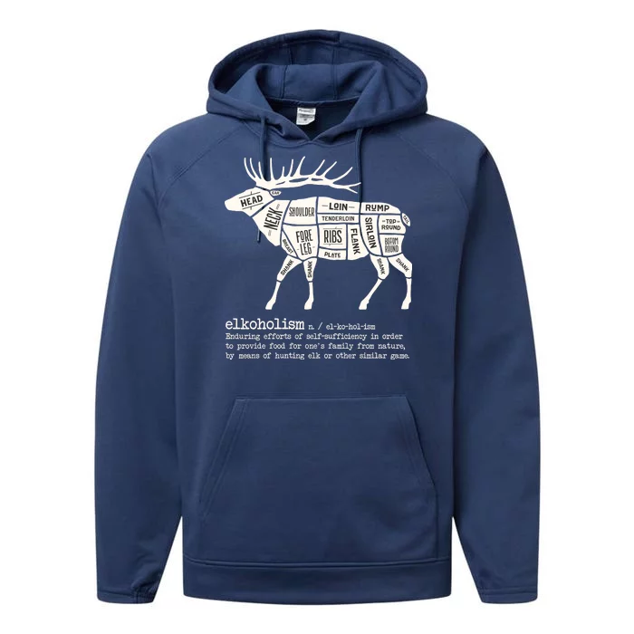 Elkoholism Elk Hunting Performance Fleece Hoodie