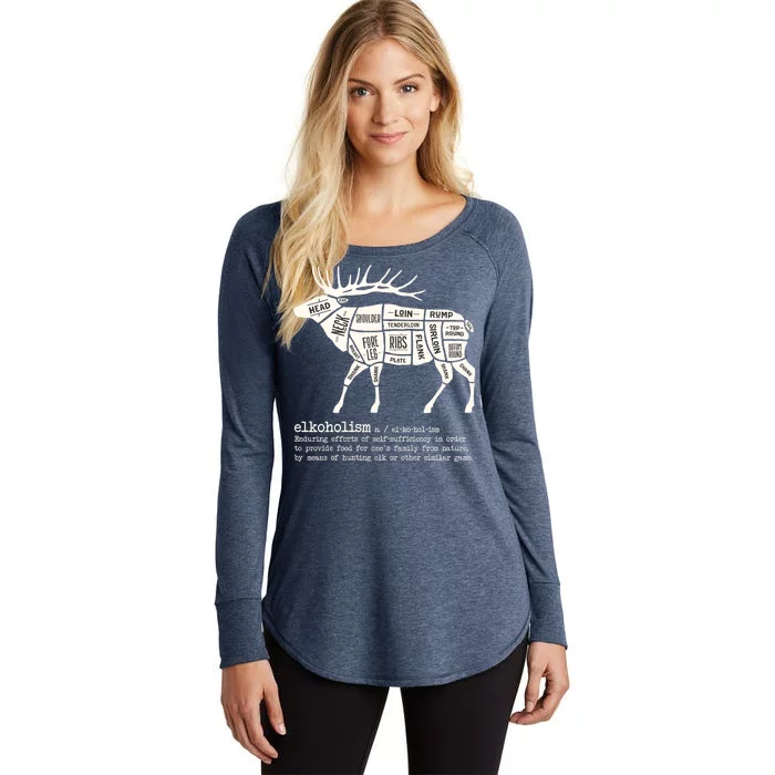 Elkoholism Elk Hunting Women's Perfect Tri Tunic Long Sleeve Shirt