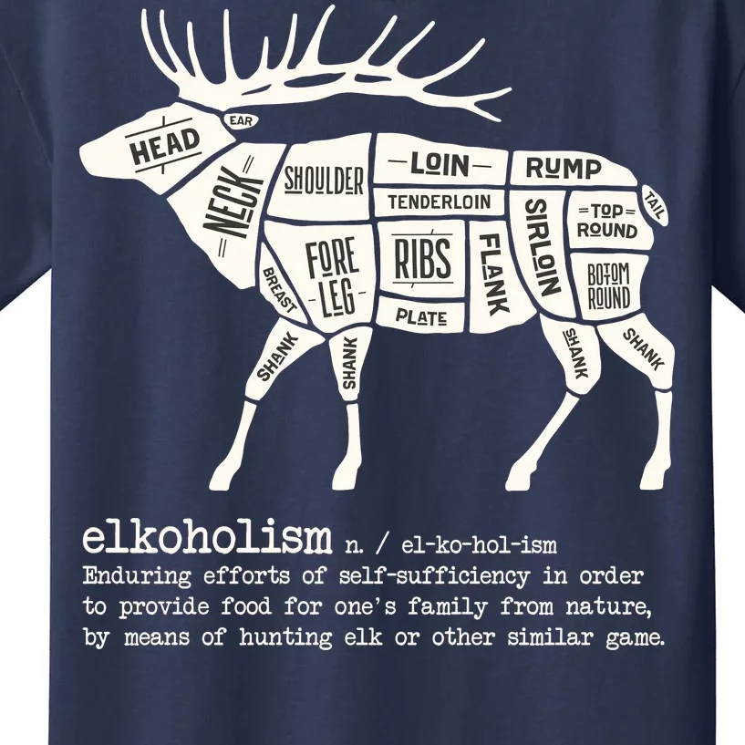 Elkoholism Elk Hunting Kids T-Shirt