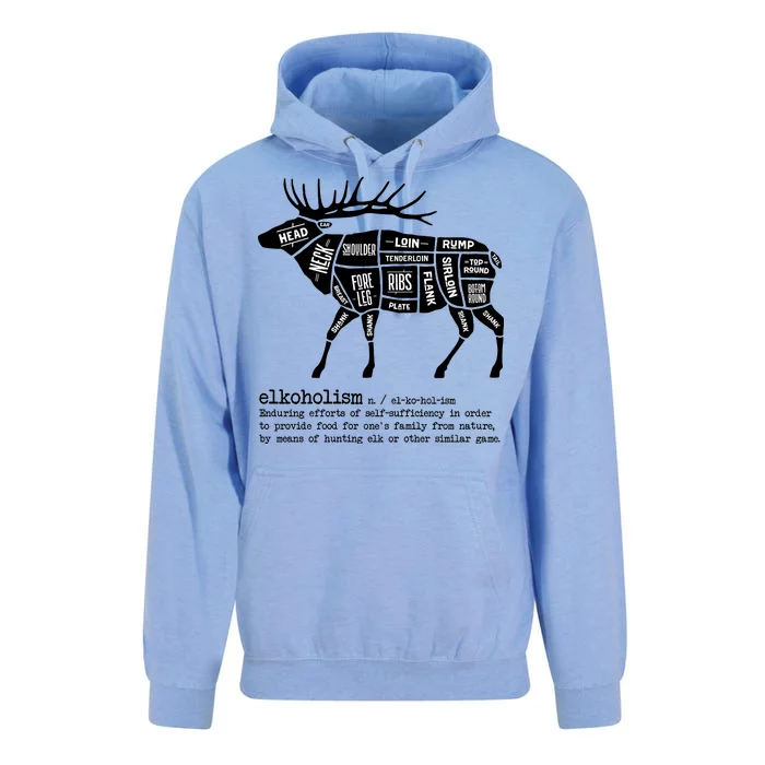 Elkoholism Elk Hunting Unisex Surf Hoodie