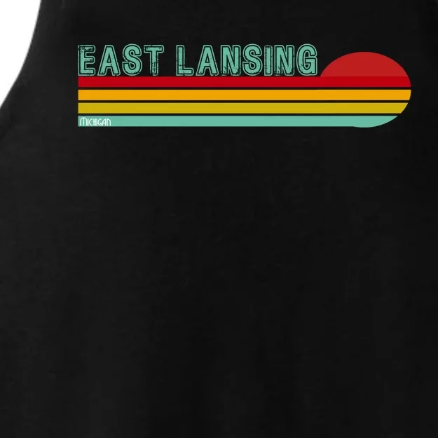 East Lansing Michigan Ladies Tri-Blend Wicking Tank