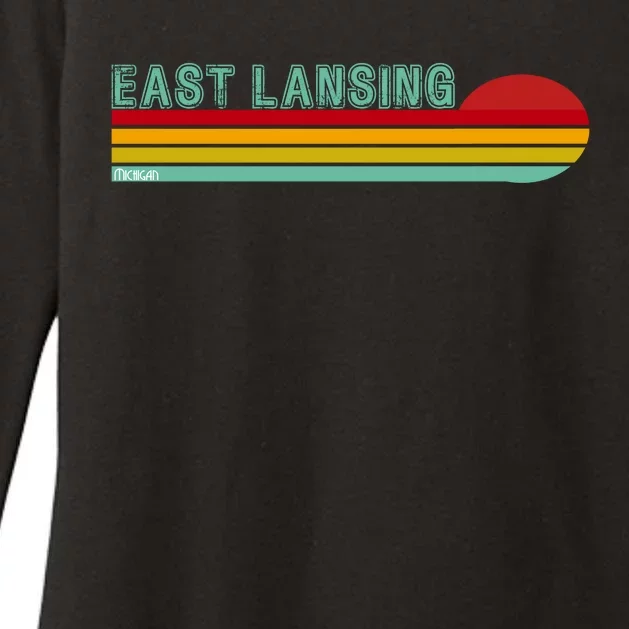 East Lansing Michigan Womens CVC Long Sleeve Shirt