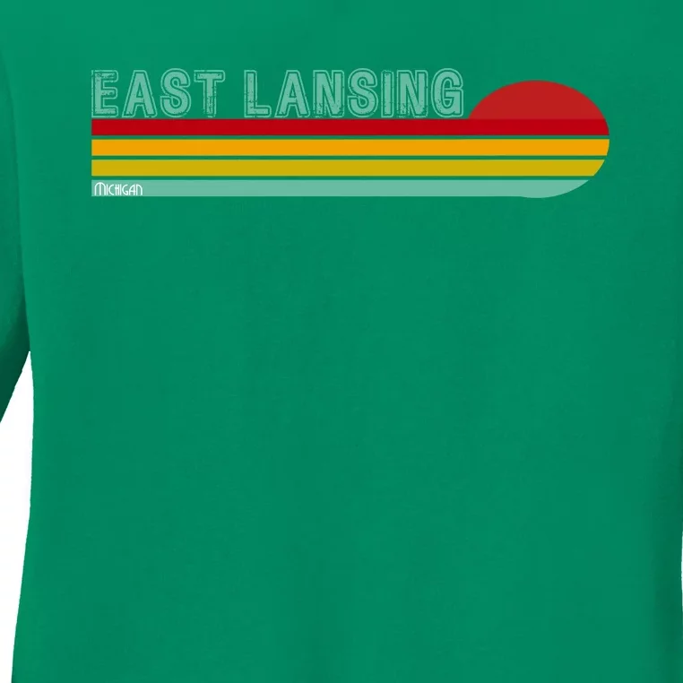 East Lansing Michigan Ladies Long Sleeve Shirt