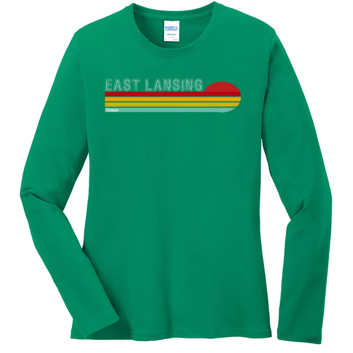 East Lansing Michigan Ladies Long Sleeve Shirt