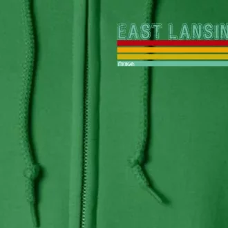 East Lansing Michigan Full Zip Hoodie