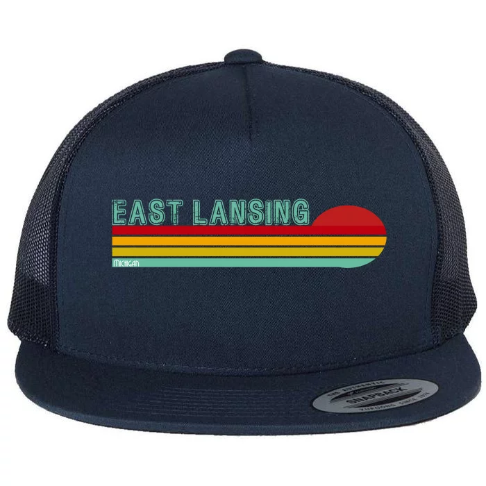 East Lansing Michigan Flat Bill Trucker Hat