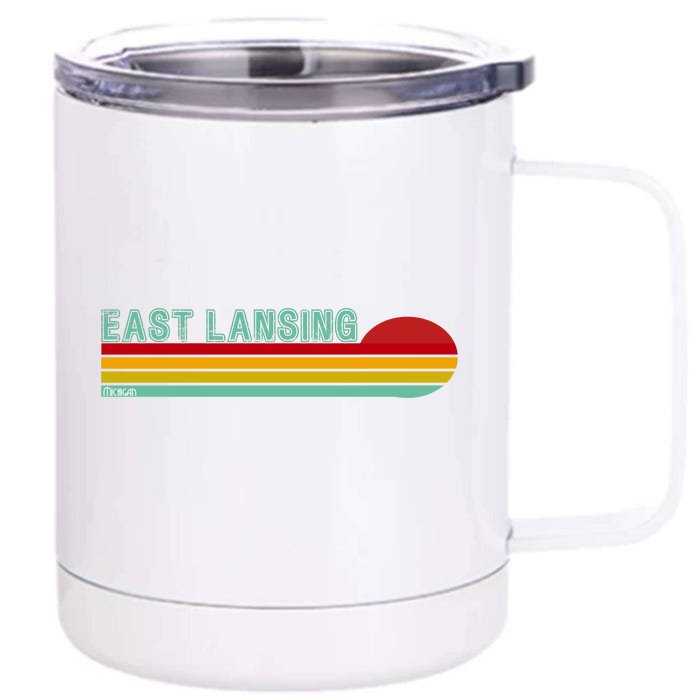 East Lansing Michigan Front & Back 12oz Stainless Steel Tumbler Cup