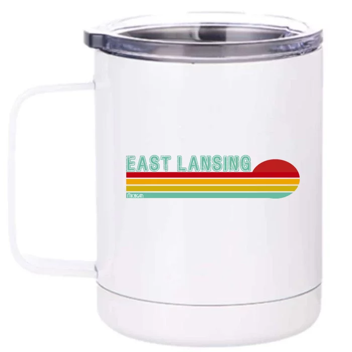 East Lansing Michigan Front & Back 12oz Stainless Steel Tumbler Cup