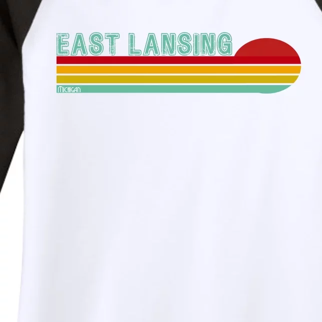 East Lansing Michigan Women's Tri-Blend 3/4-Sleeve Raglan Shirt