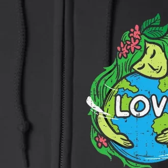 Environment Love Mother Earth Planet Hug Nature Full Zip Hoodie