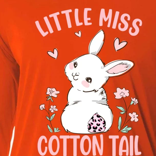 Easter Little Miss Cotton Tail Bunny Easter Gift Cooling Performance Long Sleeve Crew