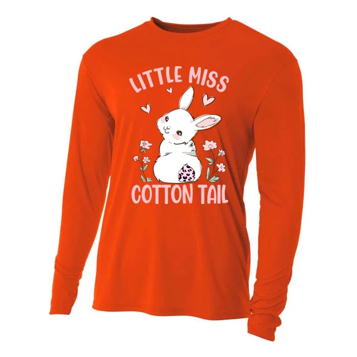 Easter Little Miss Cotton Tail Bunny Easter Gift Cooling Performance Long Sleeve Crew