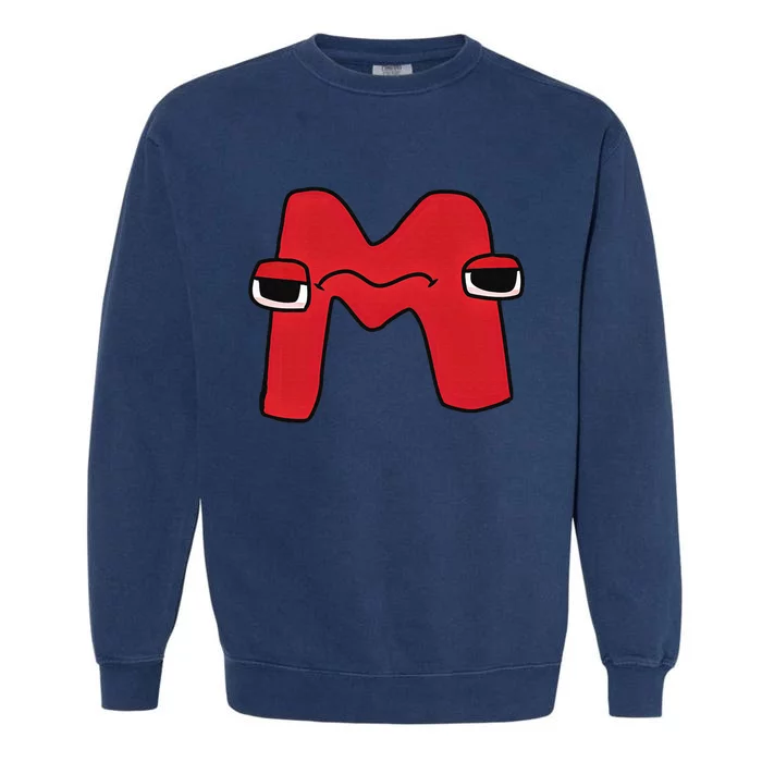 Emotion Letter M Alphabet Lore For Boys Girls Garment-Dyed Sweatshirt