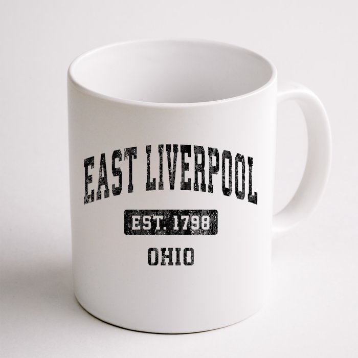 East Liverpool Ohio Oh Vintage Sports Established Front & Back Coffee Mug