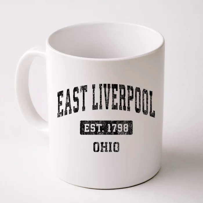 East Liverpool Ohio Oh Vintage Sports Established Front & Back Coffee Mug