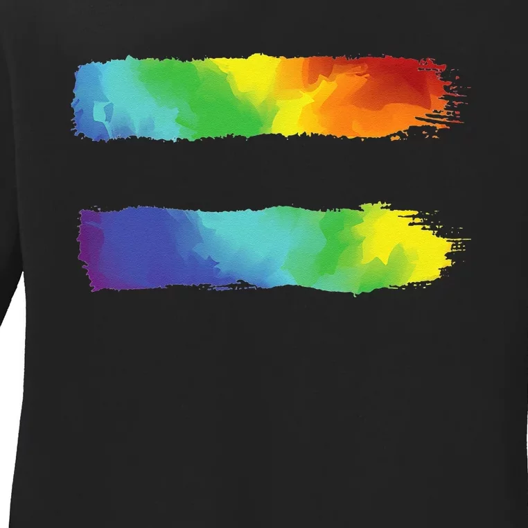 Equality LGBT Pride Awareness for Gay & Lesbian Ladies Long Sleeve Shirt