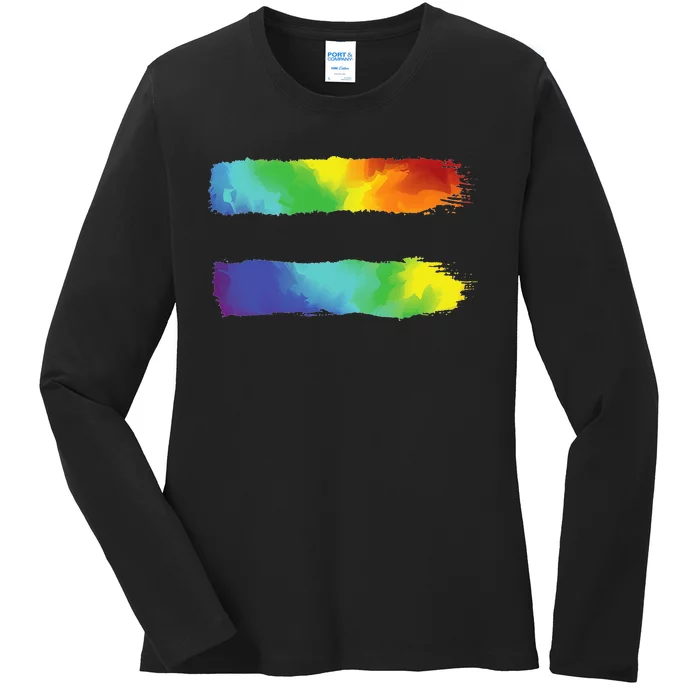 Equality LGBT Pride Awareness for Gay & Lesbian Ladies Long Sleeve Shirt