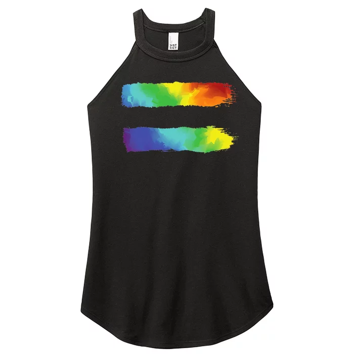 Equality LGBT Pride Awareness for Gay & Lesbian Women’s Perfect Tri Rocker Tank