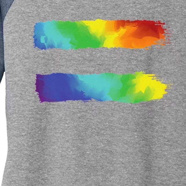 Equality Lgbt Pride Awareness For Gay & Lesbian Women's Tri-Blend 3/4-Sleeve Raglan Shirt