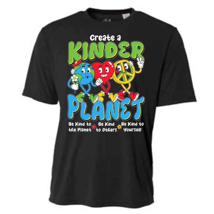 Earth Love Peace Create A Kinder Planet Earth Day Cooling Performance Crew T-Shirt