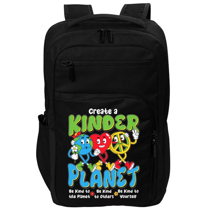 Earth Love Peace Create A Kinder Planet Earth Day Impact Tech Backpack