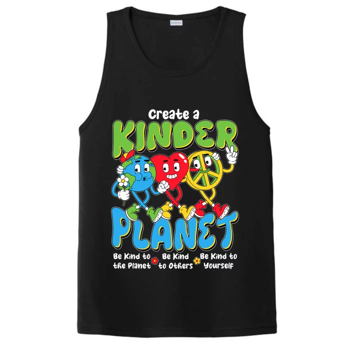 Earth Love Peace Create A Kinder Planet Earth Day Performance Tank