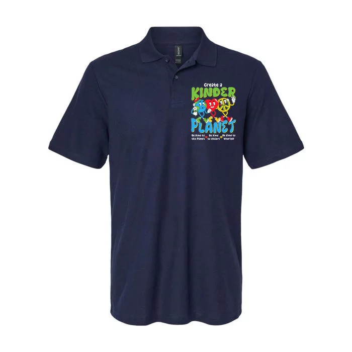 Earth Love Peace Create A Kinder Planet Earth Day Softstyle Adult Sport Polo