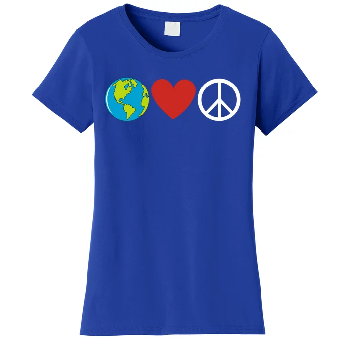 Earth Love Piece Happy Earth Day Gift Women's T-Shirt