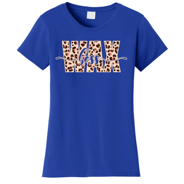 Esthetician Leopard Pattern Waxing Wax Boss Meaningful Gift Women's T-Shirt