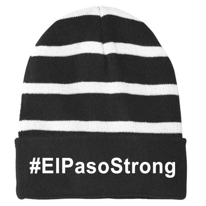 #ElPasoStrong Striped Beanie with Solid Band