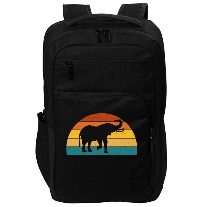 Elephant Lover Retro Sunset Impact Tech Backpack