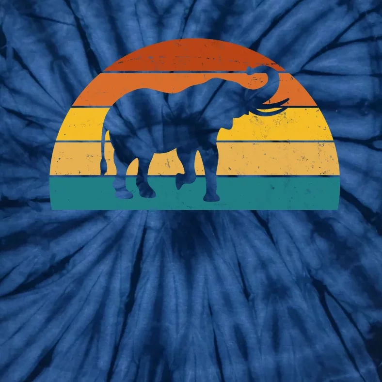 Elephant Lover Retro Sunset Tie-Dye T-Shirt