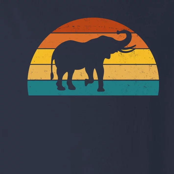 Elephant Lover Retro Sunset Toddler Long Sleeve Shirt