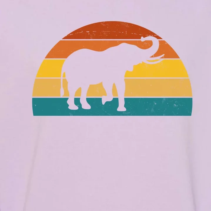 Elephant Lover Retro Sunset Garment-Dyed Sweatshirt