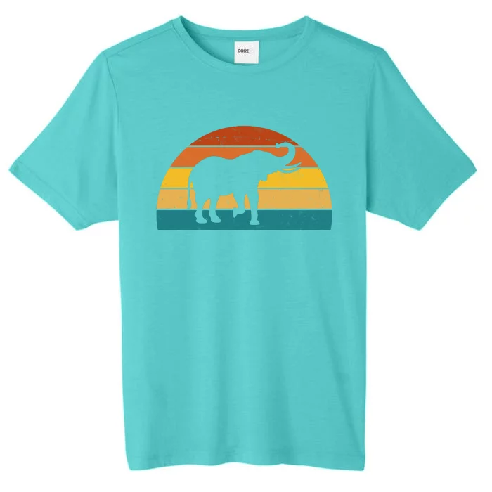 Elephant Lover Retro Sunset ChromaSoft Performance T-Shirt