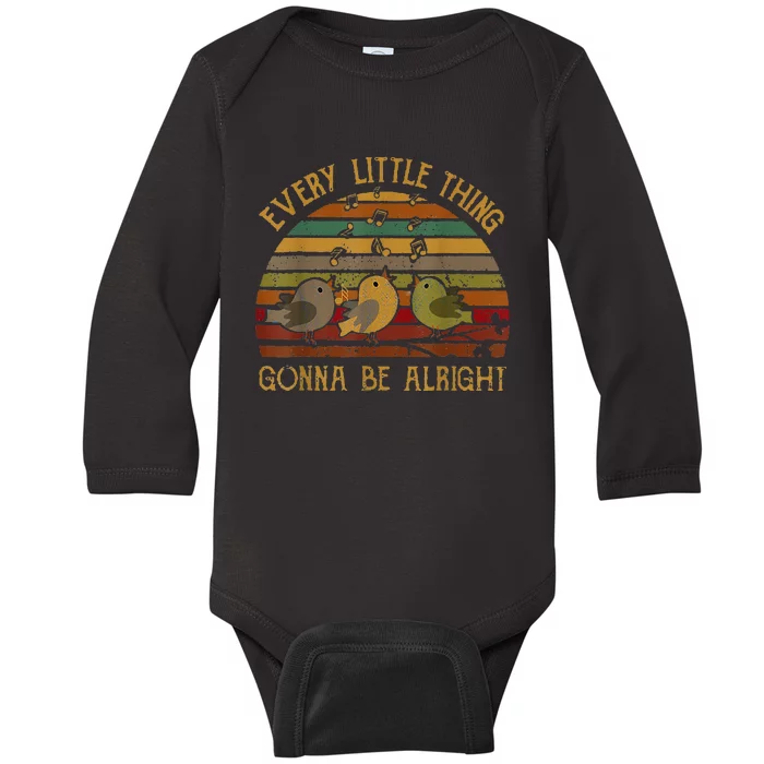 Every Little Singing Thing Is Gonna Be Birds Alright Baby Long Sleeve Bodysuit