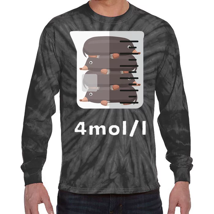 Experiment Lab Science Student Chemistry Teacher Mole Tie-Dye Long Sleeve Shirt