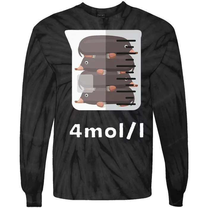 Experiment Lab Science Student Chemistry Teacher Mole Tie-Dye Long Sleeve Shirt