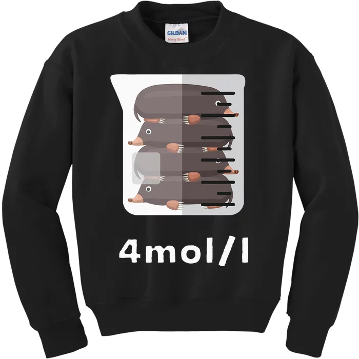 Experiment Lab Science Student Chemistry Teacher Mole Kids Sweatshirt