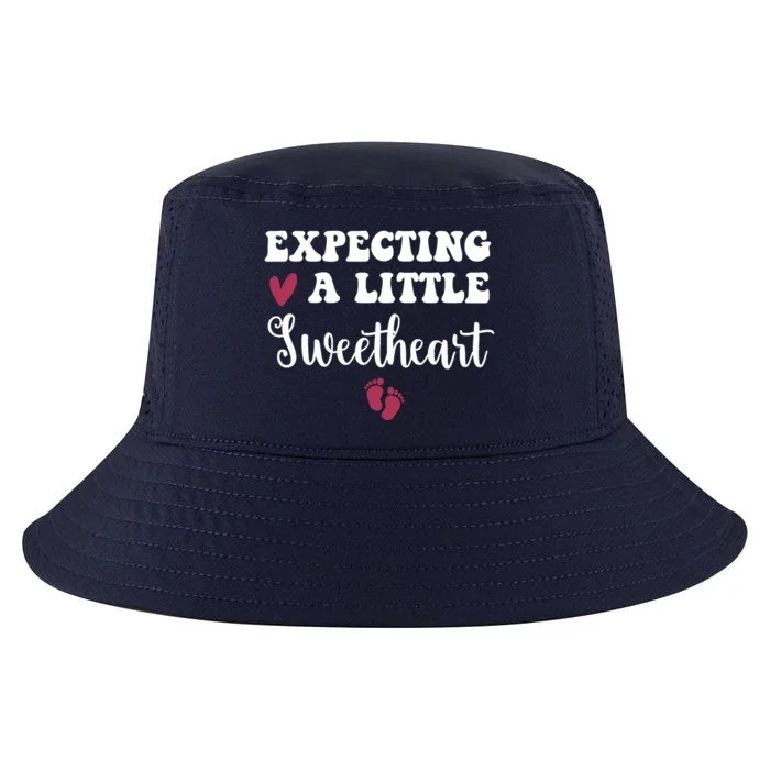 Expecting Little Sweetheart Valentine Pregnancy Announcement Cool Comfort Performance Bucket Hat