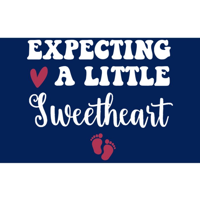 Expecting Little Sweetheart Valentine Pregnancy Announcement Bumper Sticker