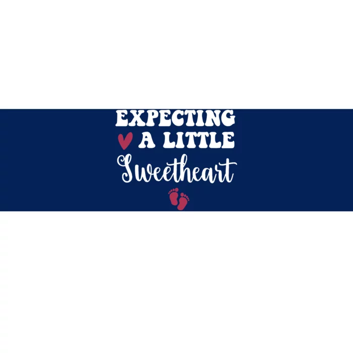 Expecting Little Sweetheart Valentine Pregnancy Announcement Bumper Sticker