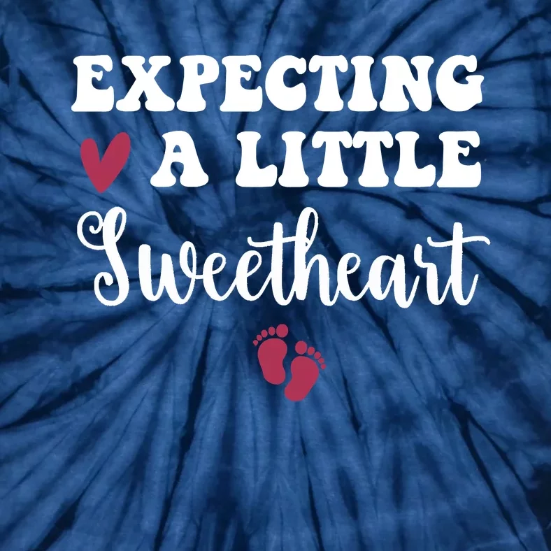 Expecting Little Sweetheart Valentine Pregnancy Announcement Tie-Dye T-Shirt