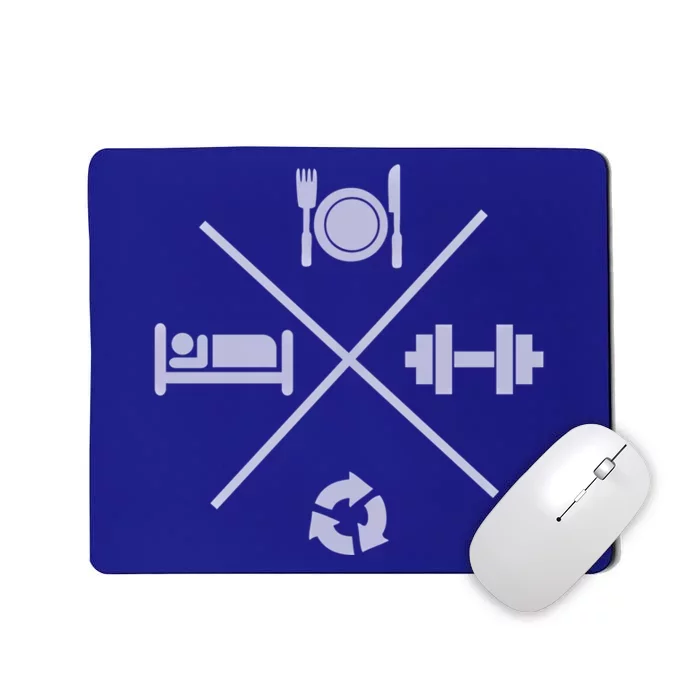 Eat Lift Sleep Repeat Pictogram Funny Gift Gym Gift Great Gift Mousepad