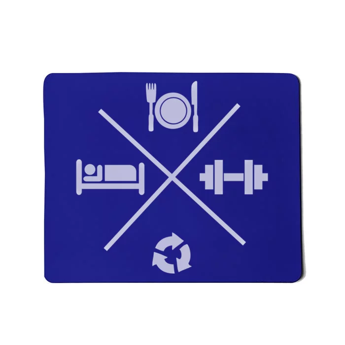 Eat Lift Sleep Repeat Pictogram Funny Gift Gym Gift Great Gift Mousepad