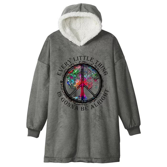 Every Little Thing Is Gonna Be Alright Yoga Tree Root Color Hooded Wearable Blanket